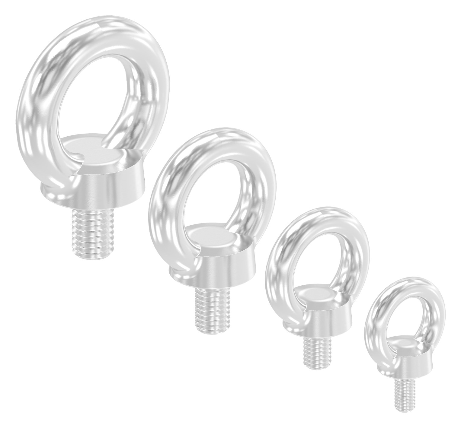 Ringschraube mit Außengewinde DIN 580, Rundeisen: 8mm, V4A