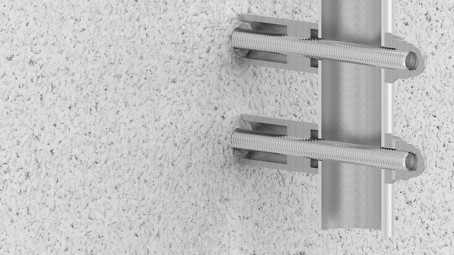 Wandhalter beide Seiten flach, Länge 100mm, V2A