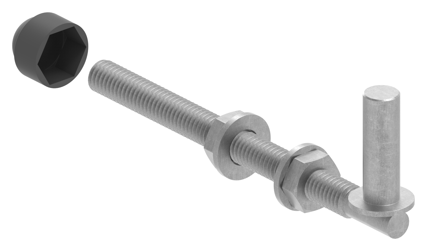 Kloben zum Durchschrauben für Ø 13mm, L: 160mm