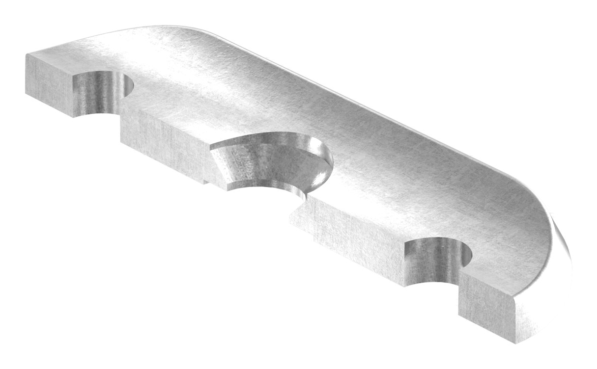 Handlaufanschlussplatte S235JR, Rohranschluss Ø 42,4 - 48,3mm