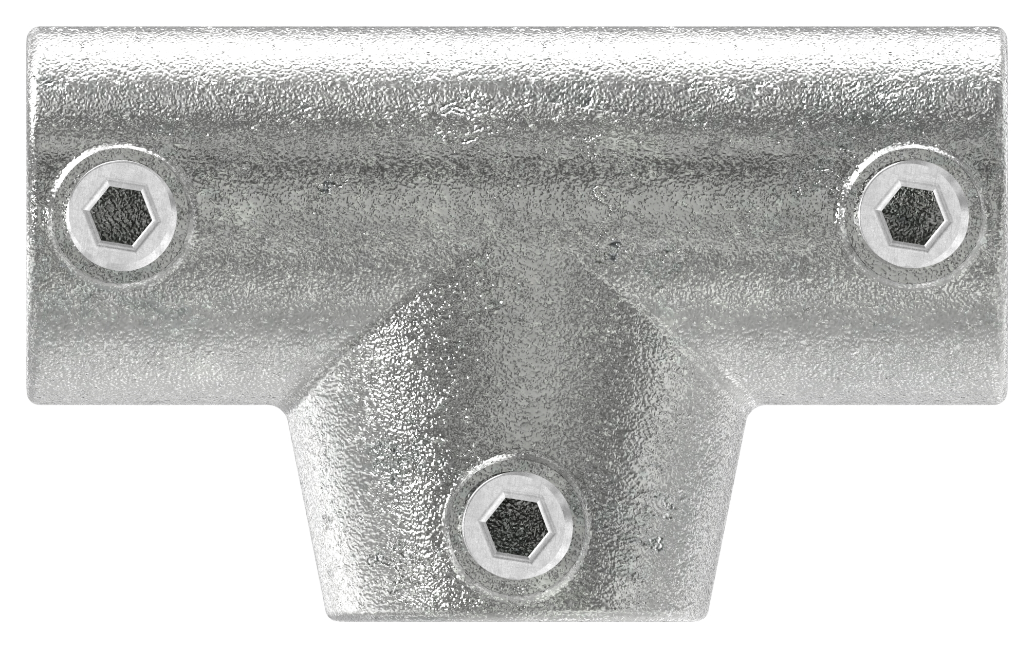 T-Stück lang, schräg, variabel, für Rohr Ø 42,4mm