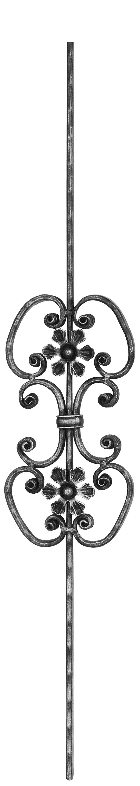 Zierstab 16x8mm, gehämmert, H: 900mm