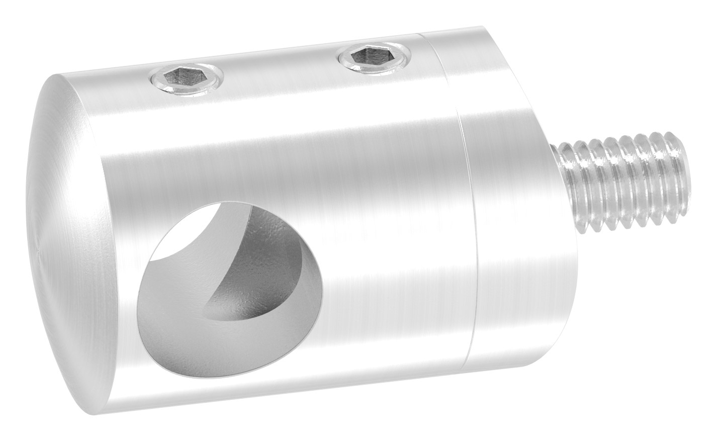 Querstabhalter für 48,3mm Rohr, 12,2mm Bohrung, V2A