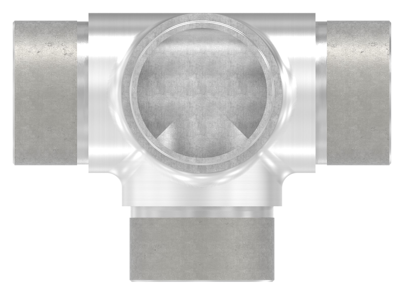 T-Stück mit seitl. Abgang, für Rohr 42,4x2,0mm, V2A