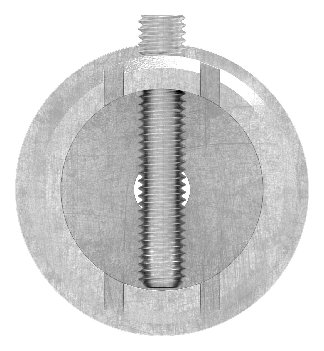 Anschlussstück 90°, Anschluss oben: 48,3mm, V2A