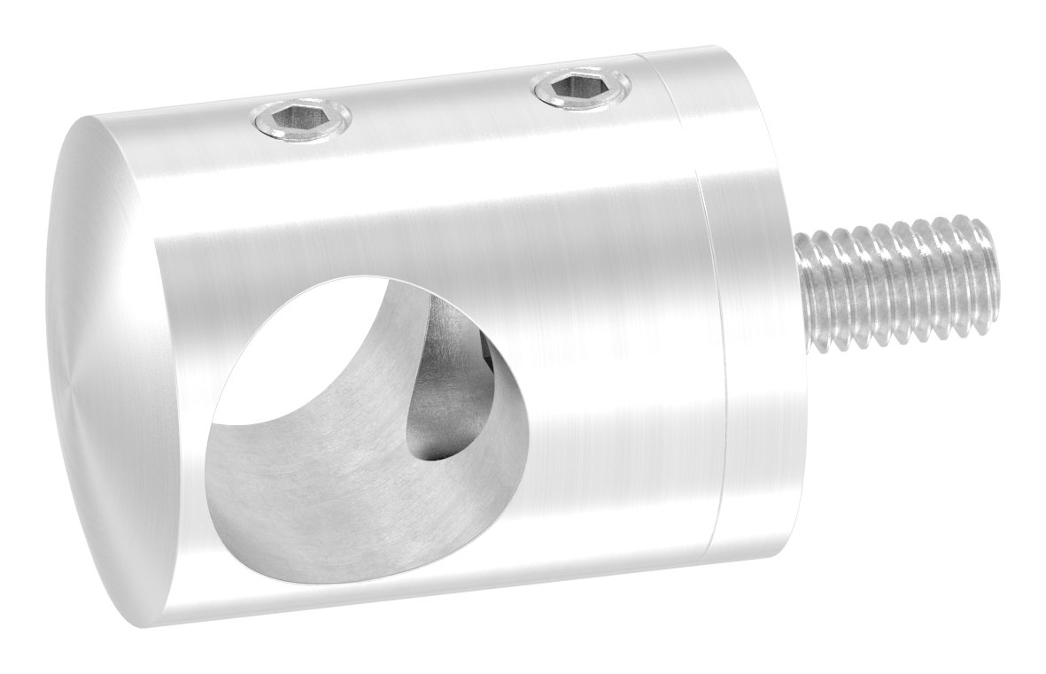 Querstabhalter für geraden Anschluss, 16,2mm Bohrung, V4A