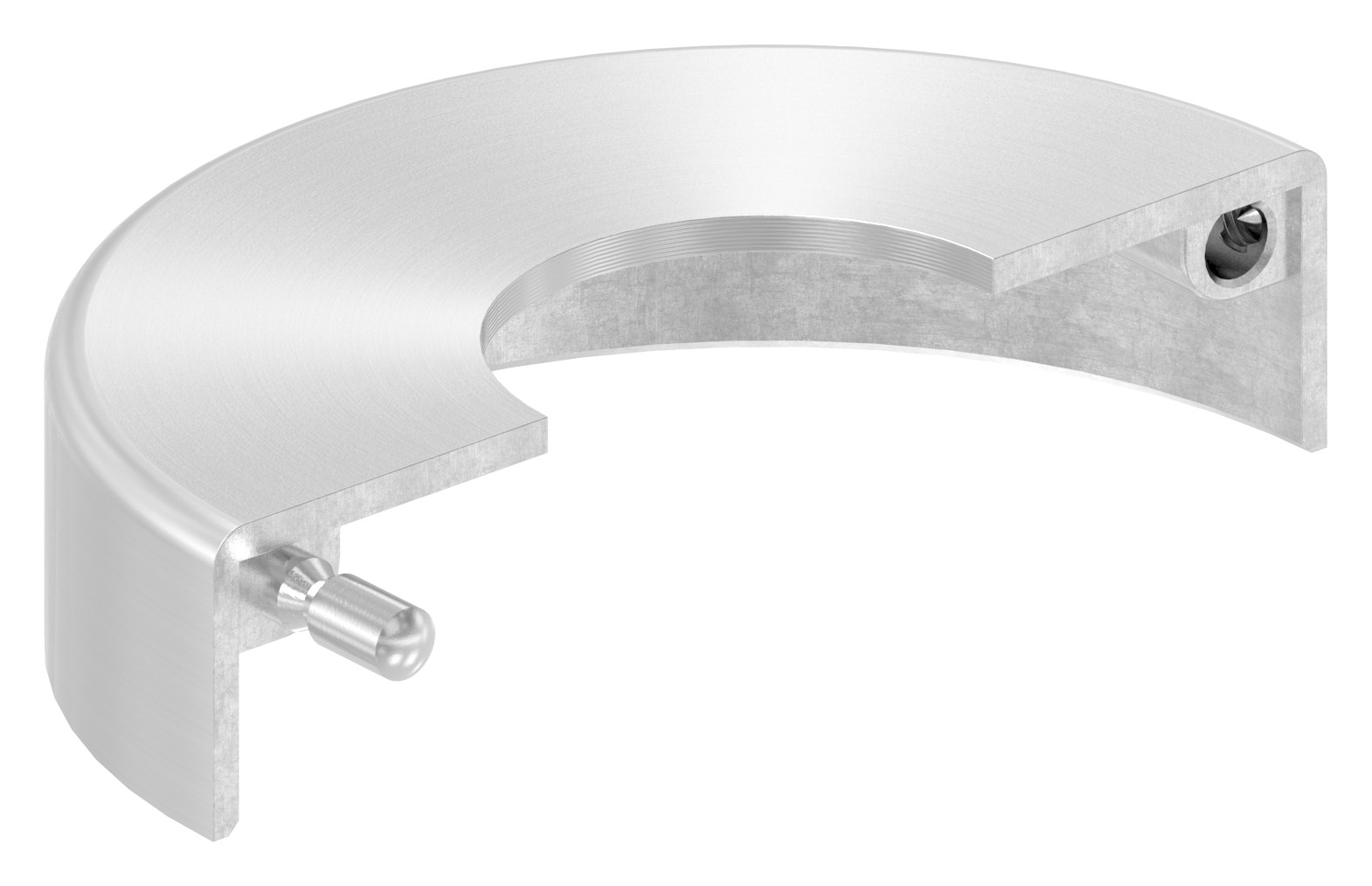 Abdeckrosette 105x25mm, Bohrung 43mm, zweiteilig, V2A