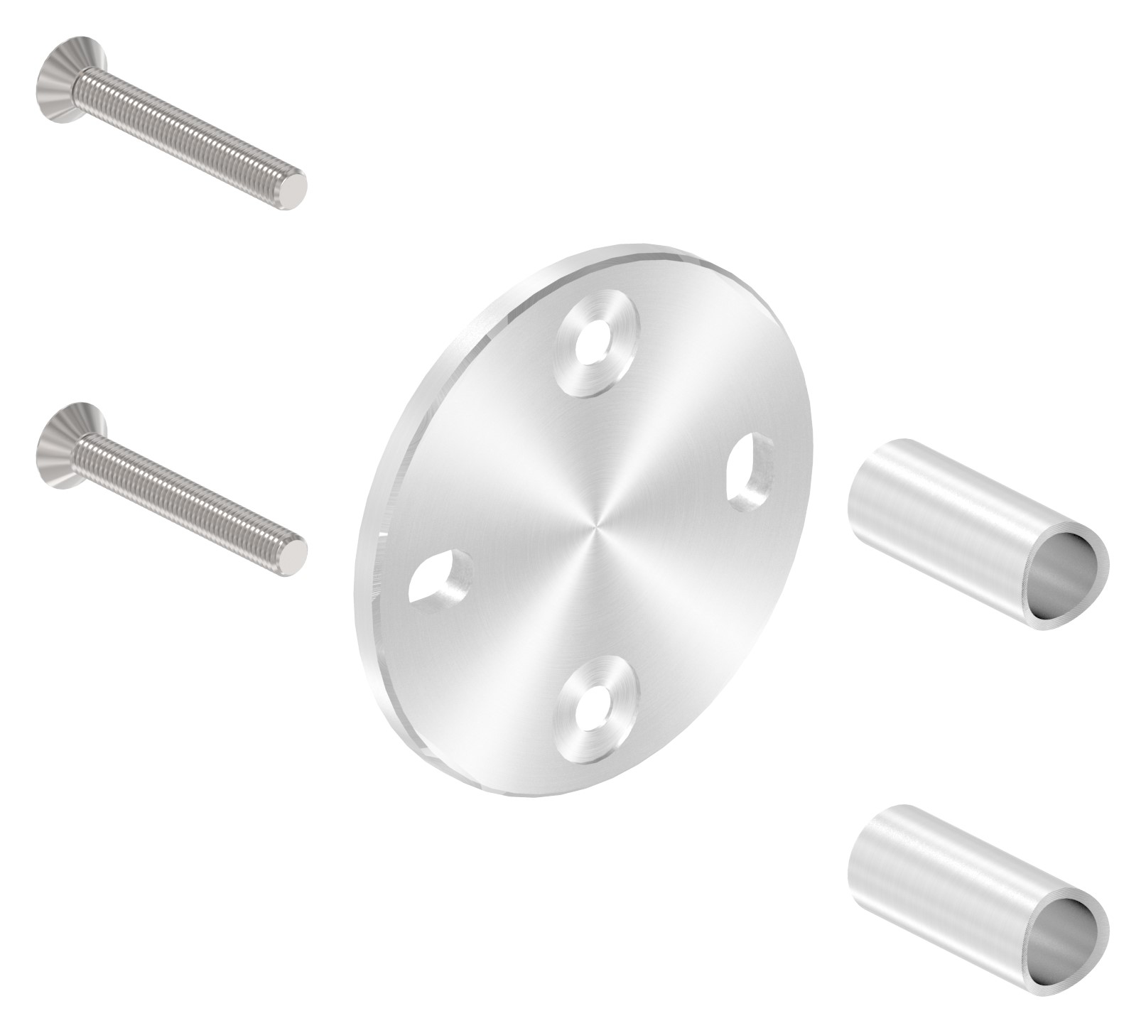 Wandbefestigung für Geländerpfosten 42,4mm, V4A