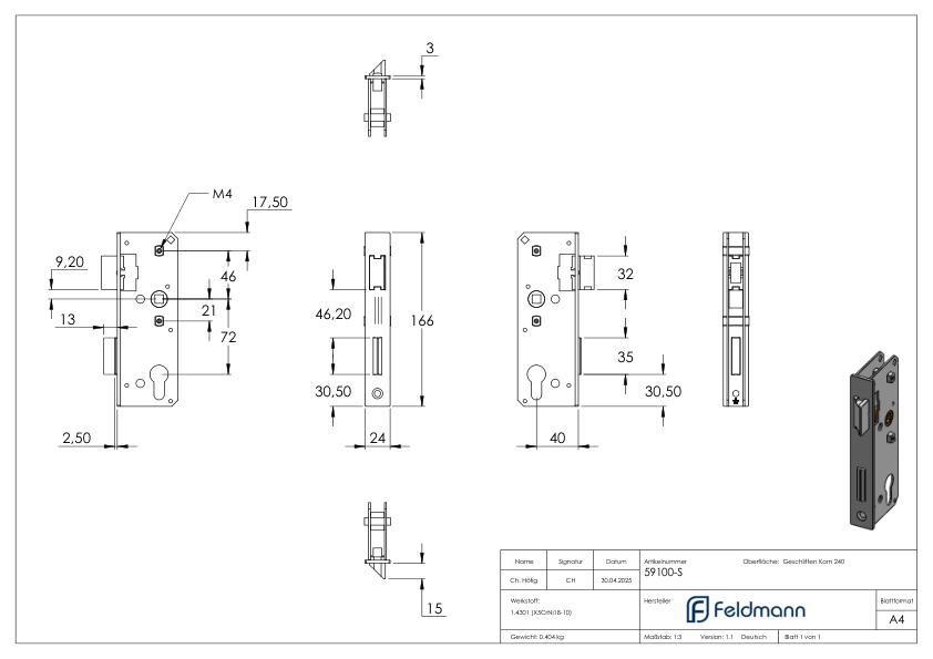 Schloss, passend zu 59100-240/ST