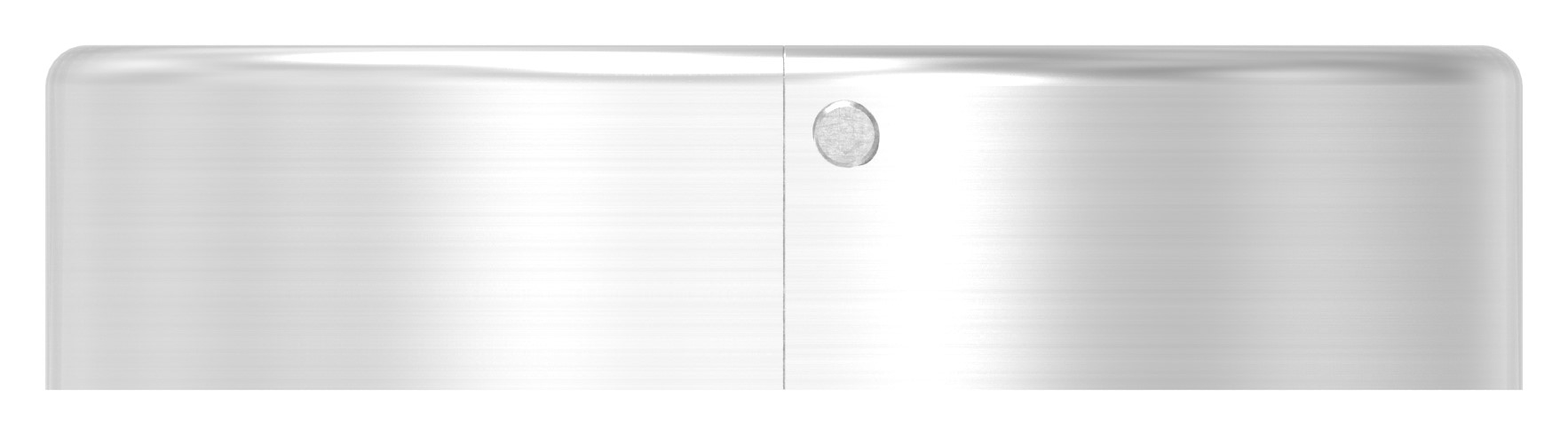 Abdeckrosette 105x25mm, Bohrung 43mm, zweiteilig, V2A