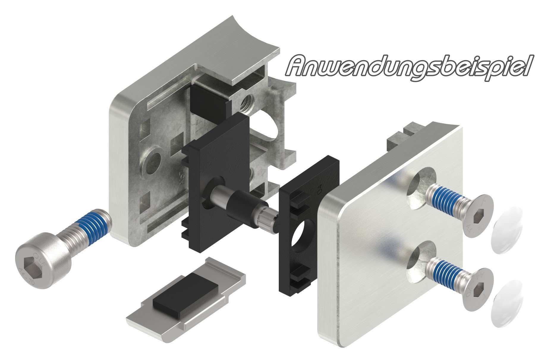 Glasklemme Mod. 31, Anschluss: 42,4mm, VA-Effekt Glasklemme Mod. 31, Anschluss: 42,4mm, VA-Effekt