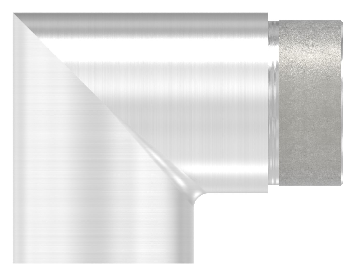 Endbogen 90°, für Rohr 48,3x2,0mm, V2A