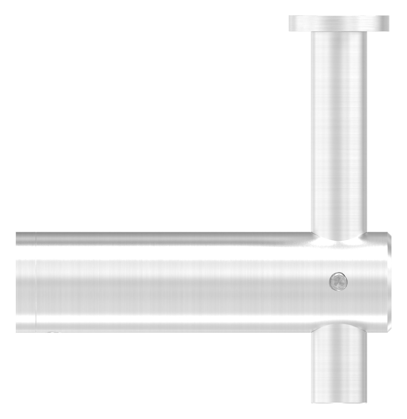 Handlaufhalter mit Handlaufanschlussplatte flach, V2A