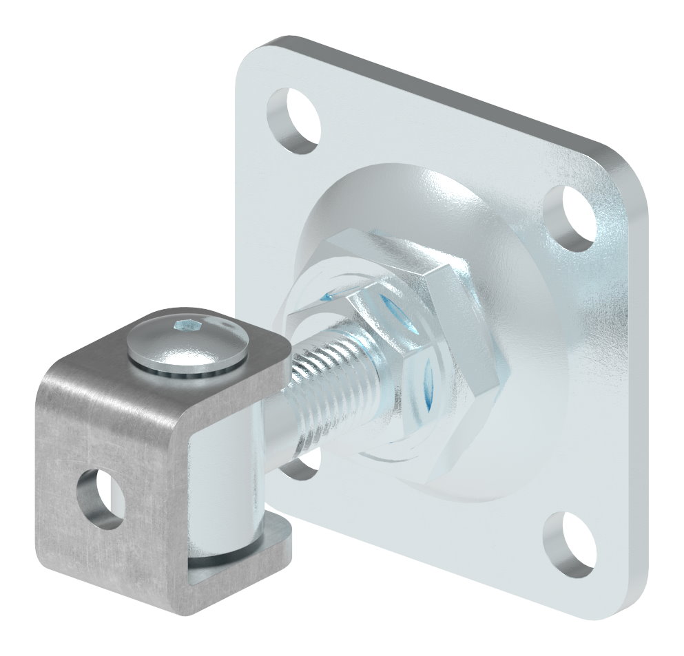 Torband M16 mit verstellbarer Platte, galvanisch verzinkt