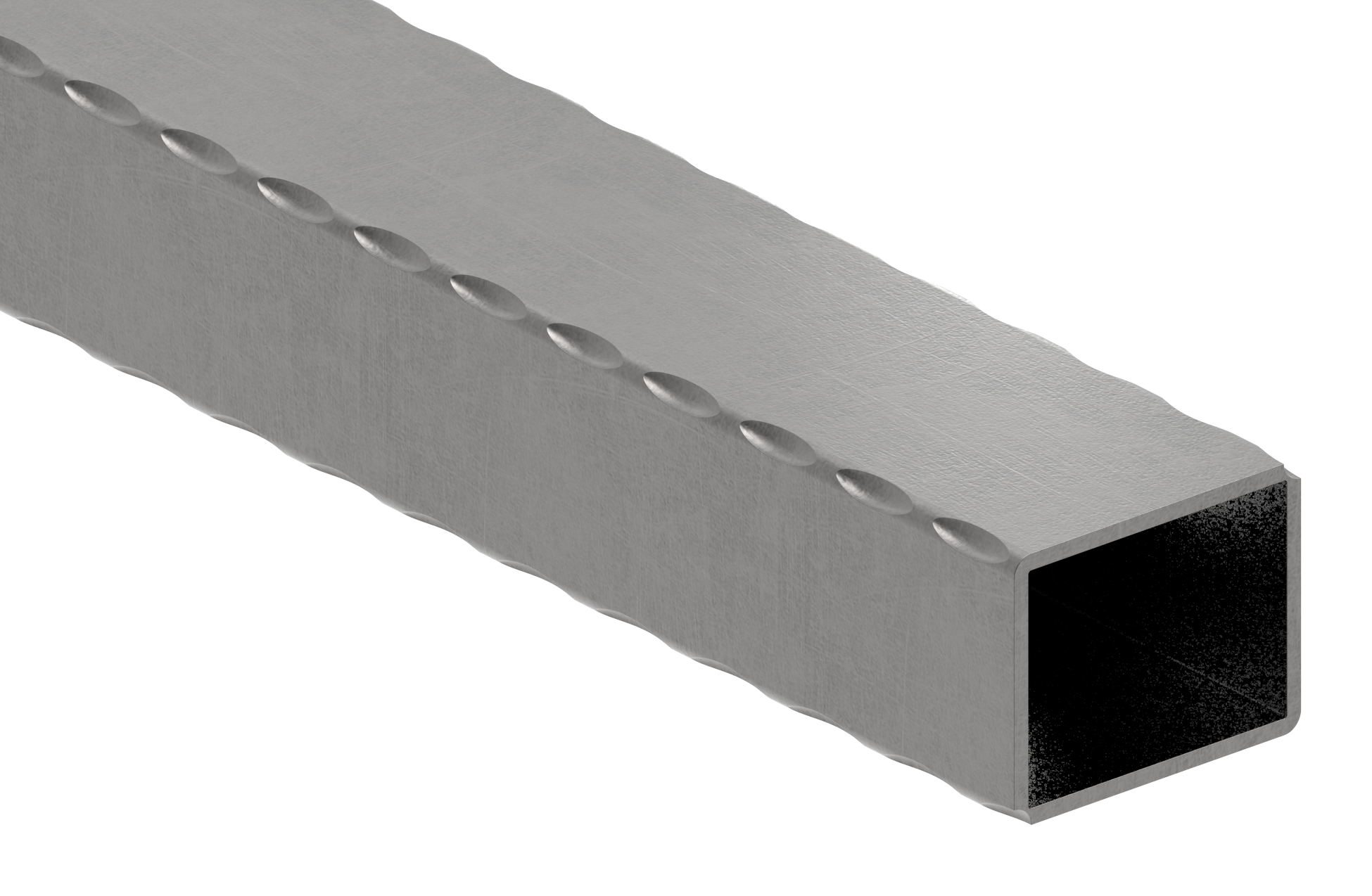 Rechteckrohr 50x40x2,5mm, L: 3000mm, gehämmert