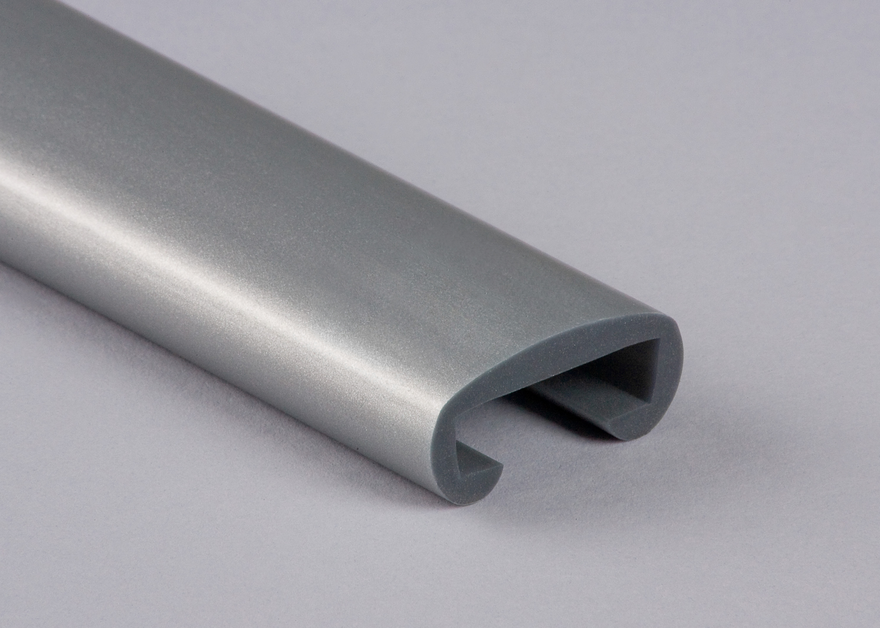 Kunststoffhandlauf für 30x8mm, weißaluminium