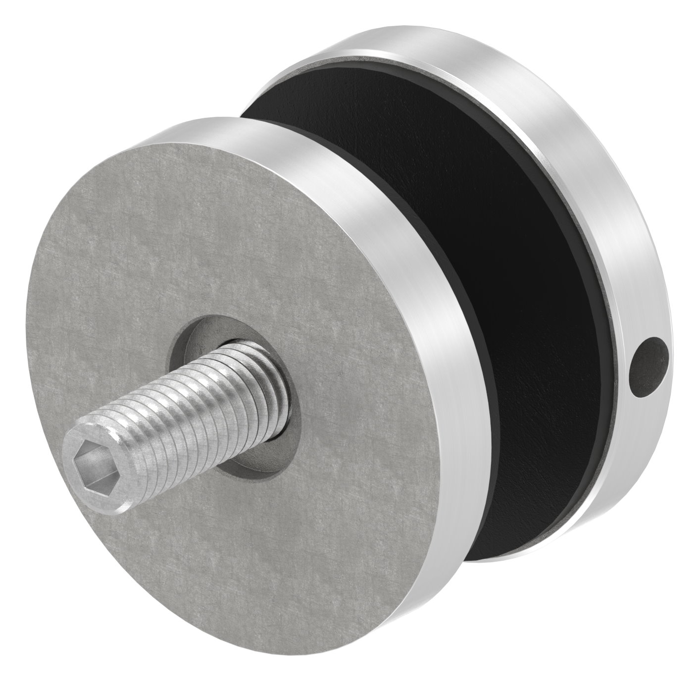 Glaspunkthalter 52mm, Anschluss: flach, V4A