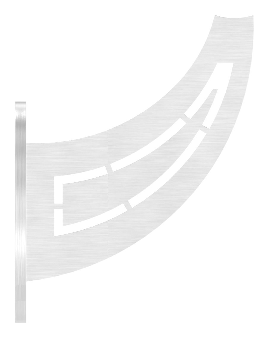 Handlaufträger mit Ronde oval, V2A
