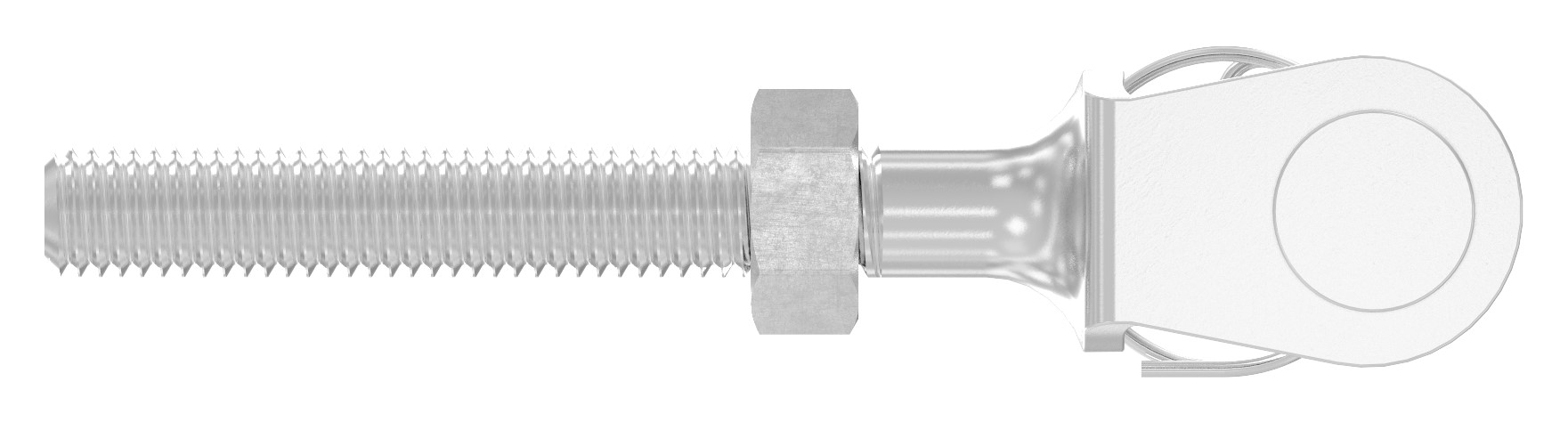 Gabelterminal mit Außengew. M8 rechts, V4A