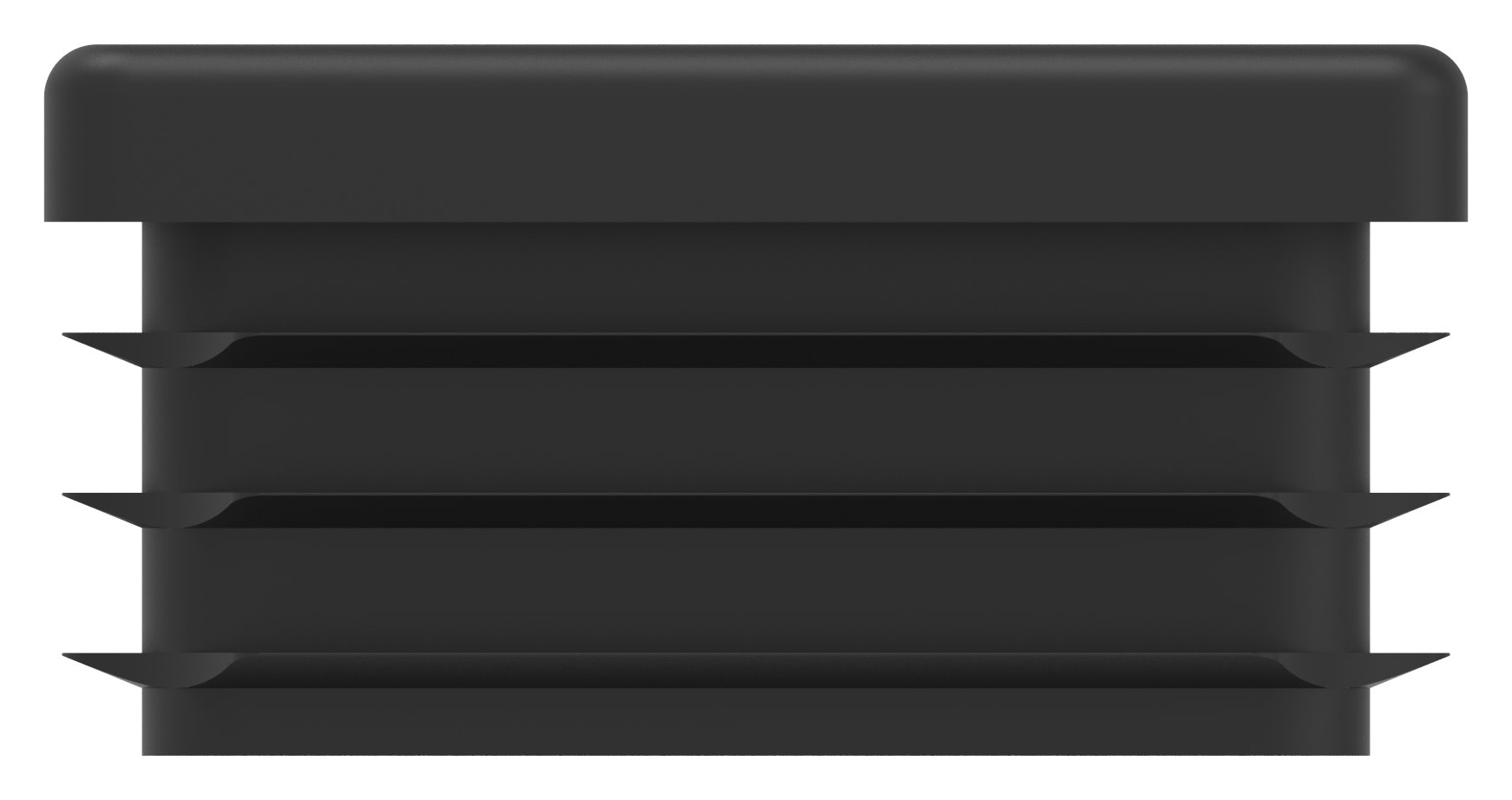 Kunststoffkappe für Rechteckrohr 80x40mm