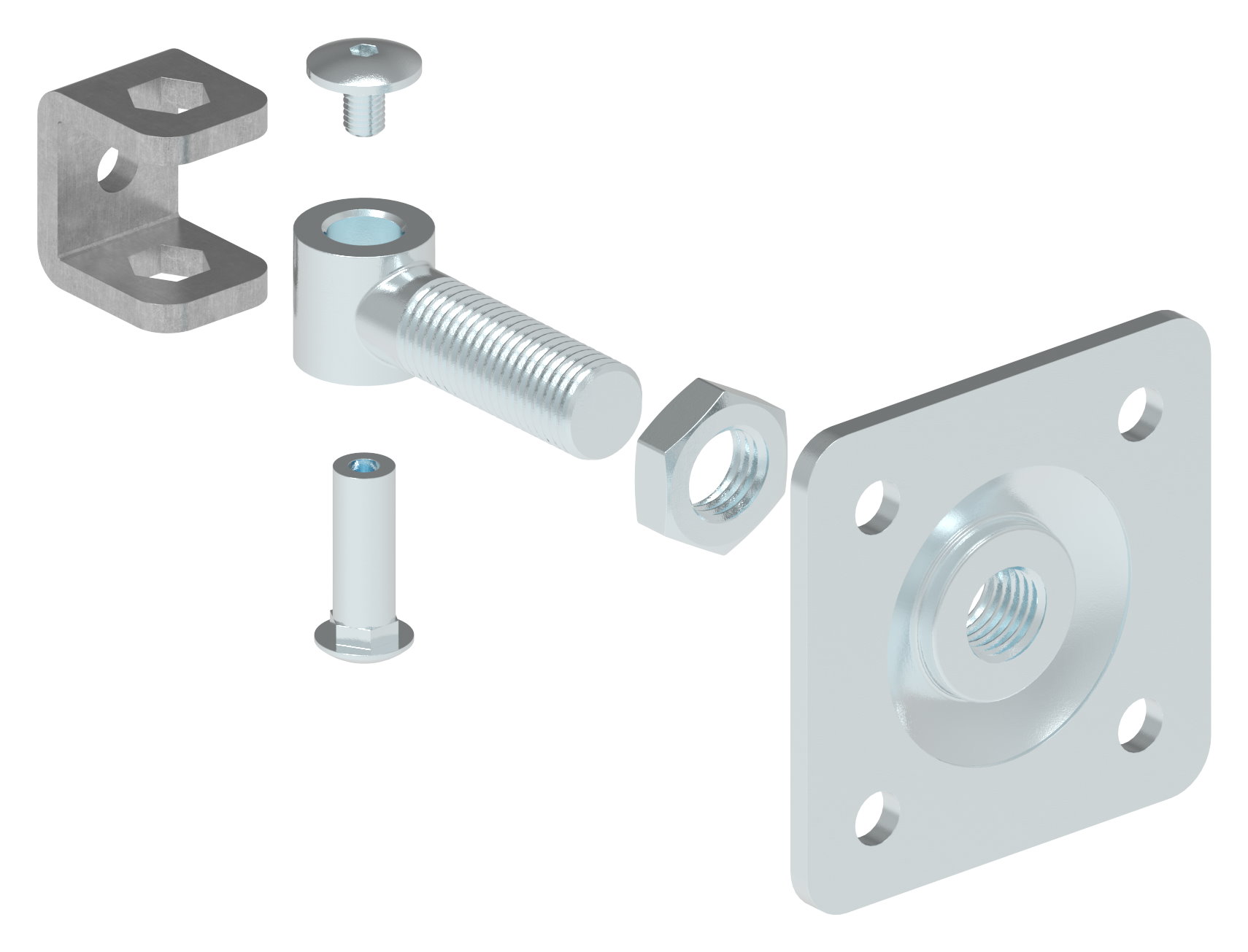 Torband M20 mit verstellbarer Platte, galvanisch verzinkt