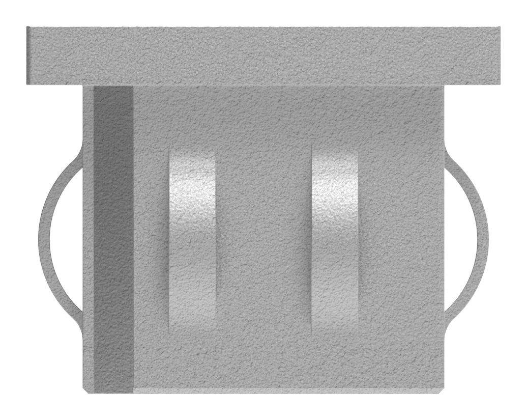 Stahleinschlagkappe, für Quadratrohr 40x40mm, verzinkt