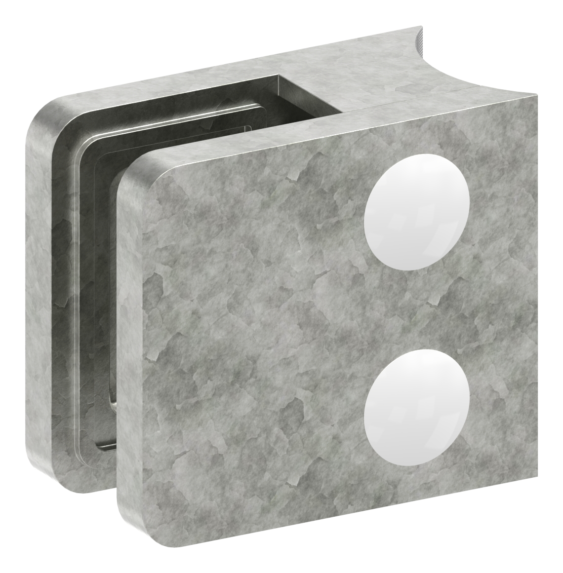Glasklemme Mod. 11, Anschluss: 33,7mm, Zink roh