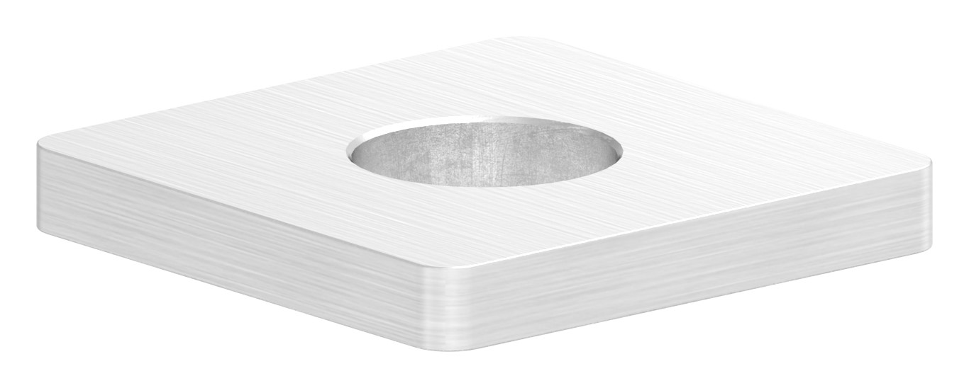 Einsteckkappe für Quadratrohr 30x30 mit Bohrung, V4A