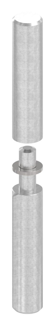 Anschweißband, L: 140mm, mit festem Stift, V2A