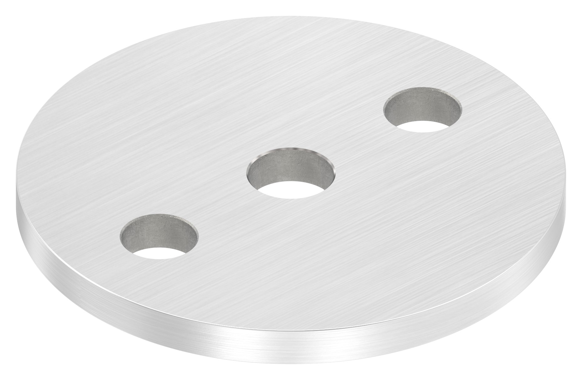 Ankerplatte Ø 80x6mm, mit Längsschliff, V2A