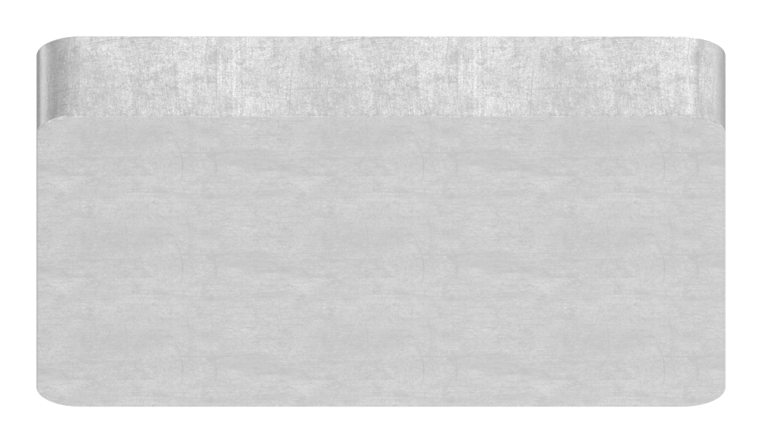 Flachkappe für QR 30x30mm, Stahl roh