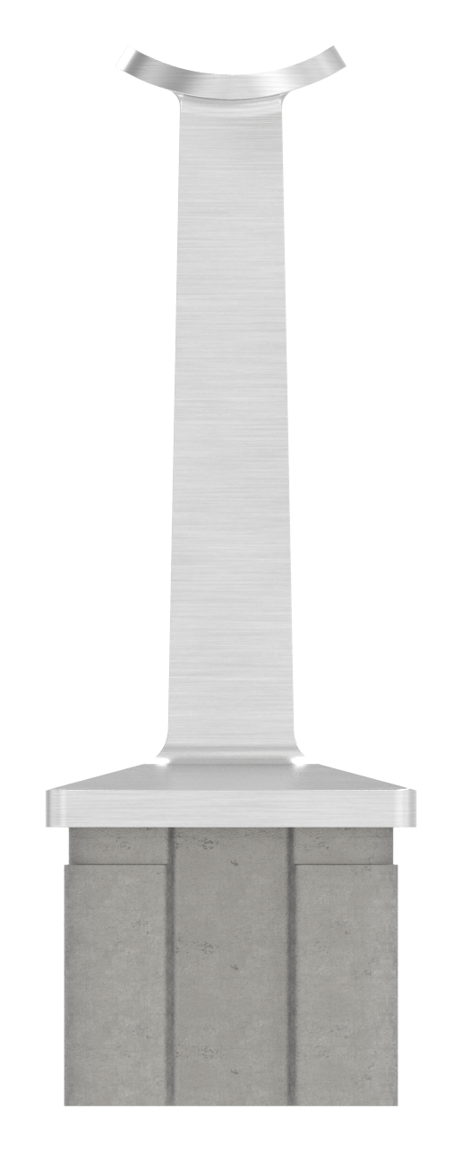 Rohrabschlussstopfen mit Stift für Rohr 40x40x2mm, V2A