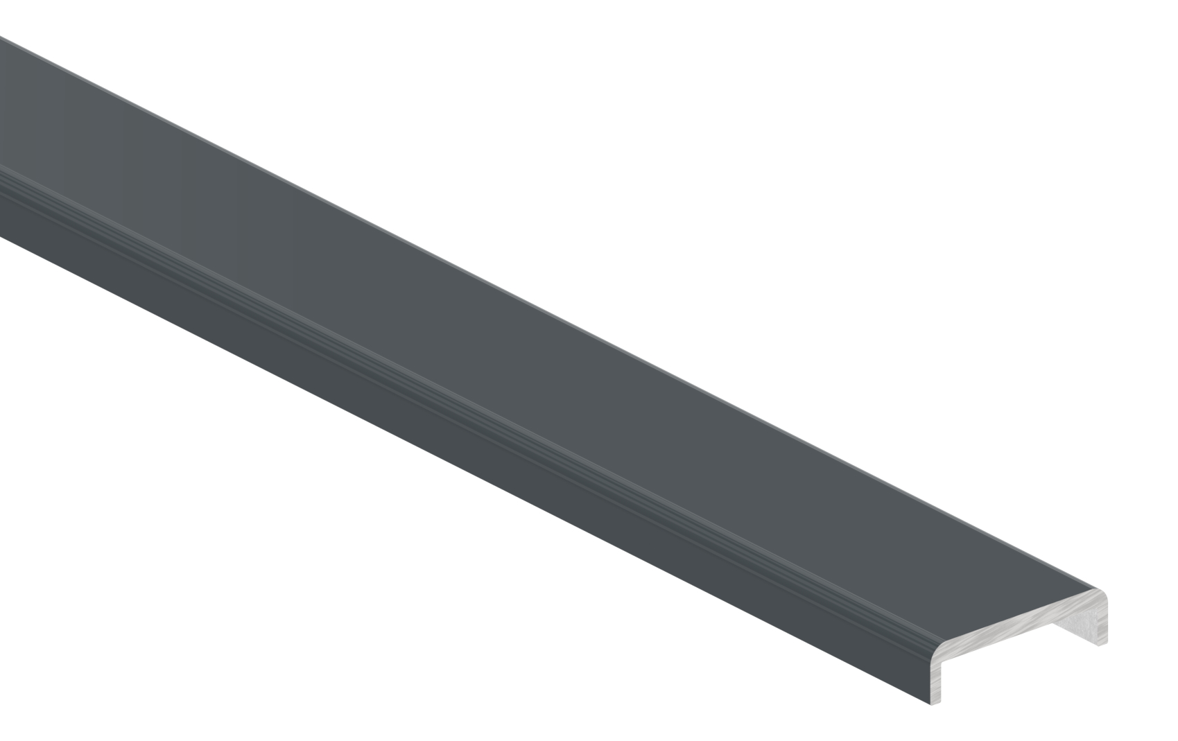 Kantenschutz EXTRA SLIM, für Glas 16,00 - 17,52mm, L: 6000mm, Aluminium RAL 7016