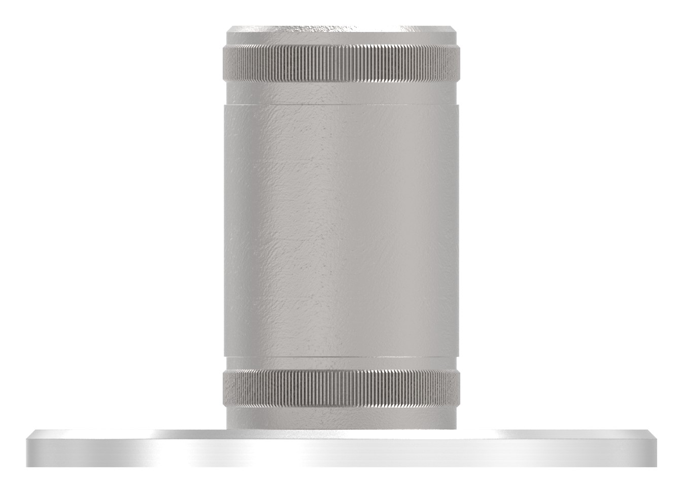 Wand- und Bodenanker mit Rändelung, für Rohr 42,4x2,5mm, V2A