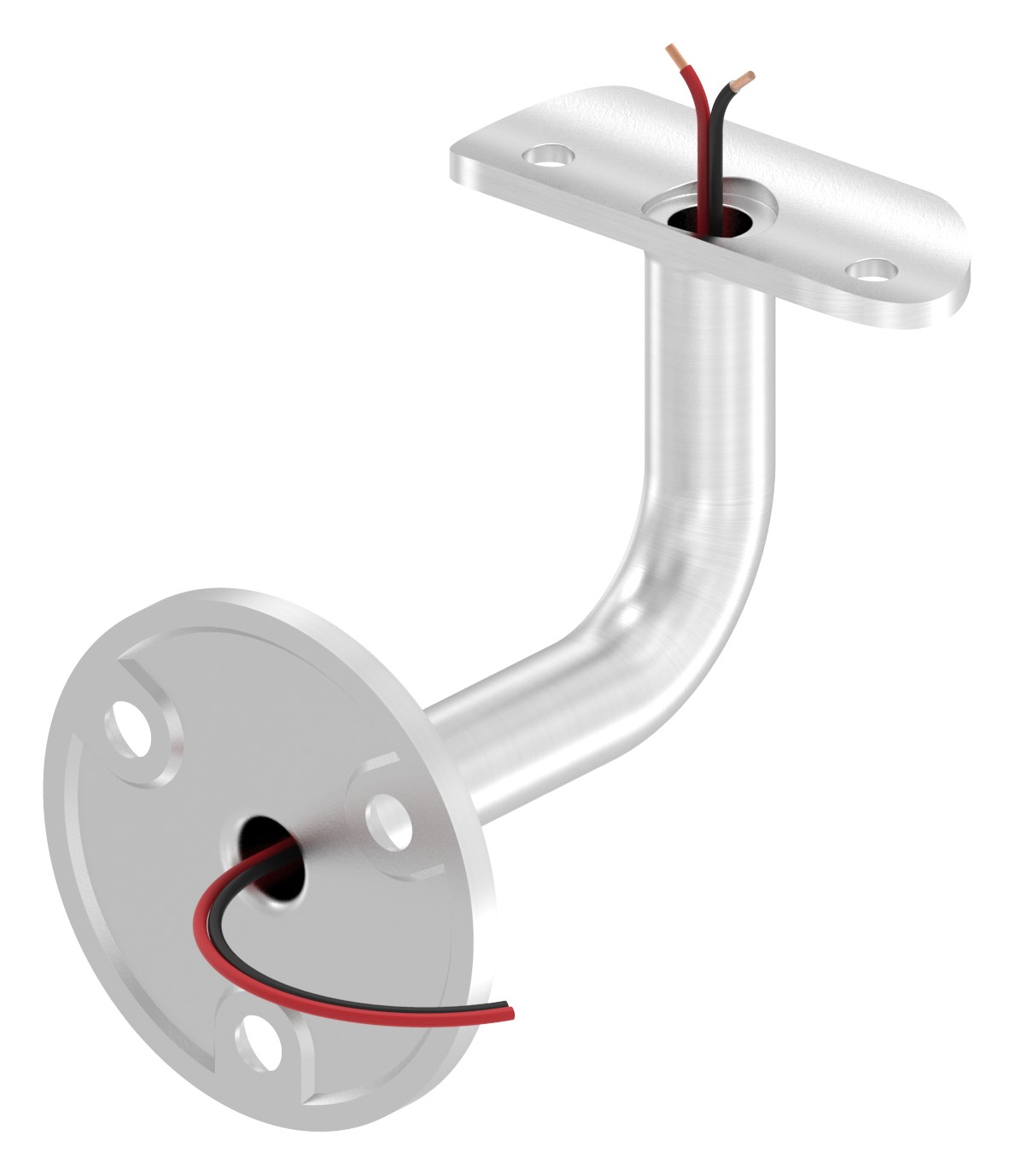 Handlaufhalter mit Kabeldurchführung für LED Handläufe, V2A