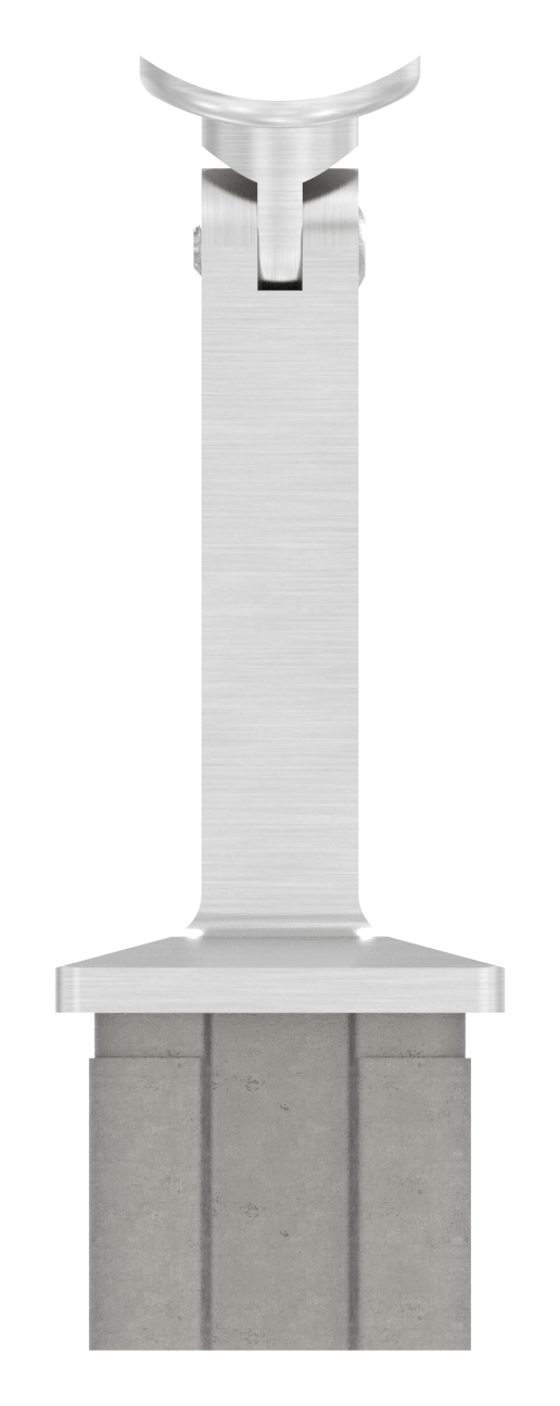 Rohrabschlussstopfen mit Gelenkstift für Rohr 40x40x3mm, V2A