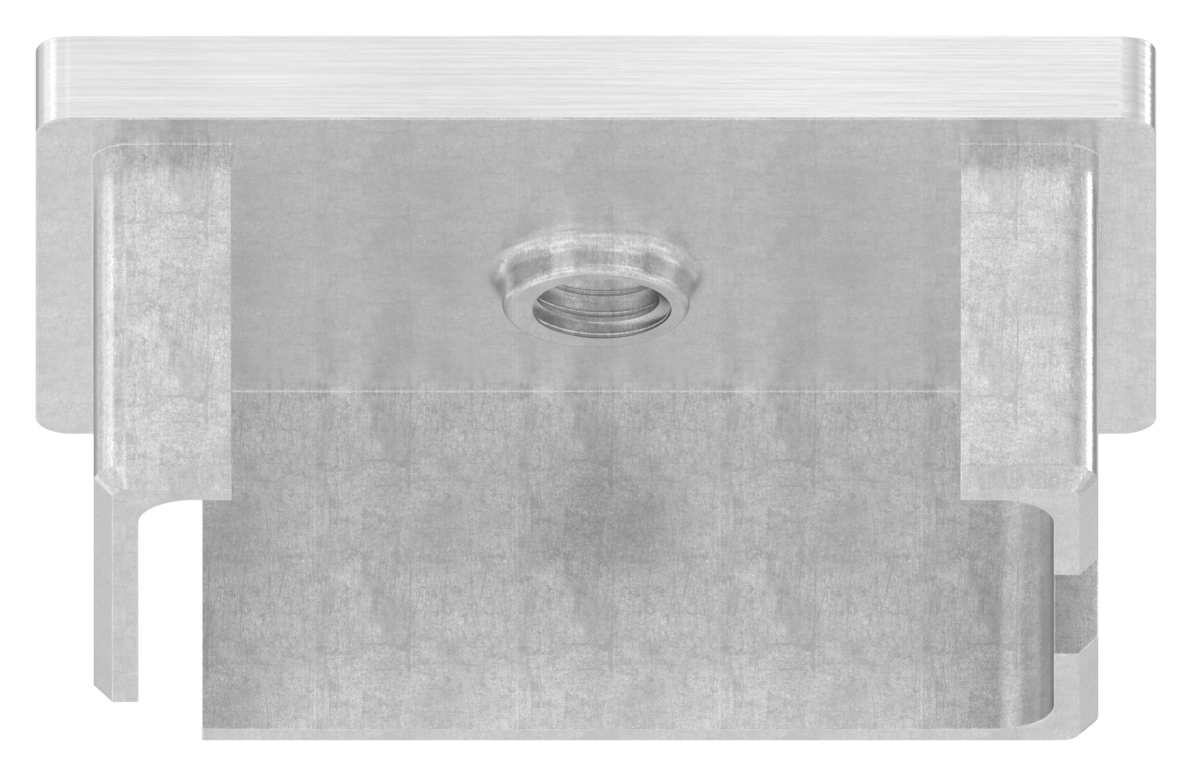 Einsteckkappe, für Rohr 60x40x3,0mm mit M8 Gewinde, V2A