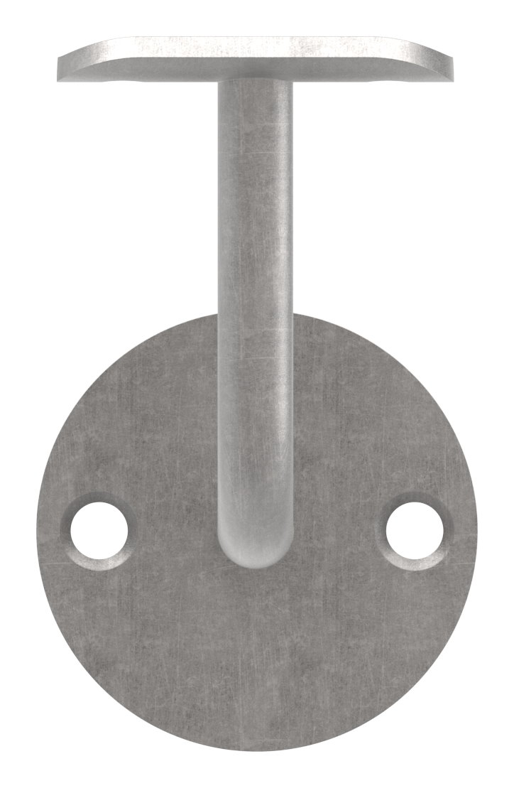 Handlaufträger mit Halteplatte für Rohr 42,4mm, Bohrungen gesenkt