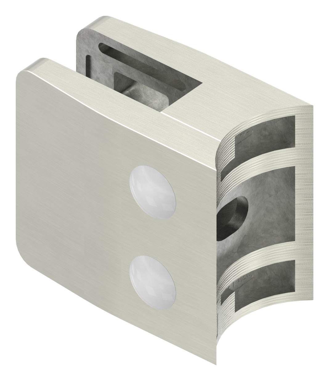 Glasklemme Mod. 34, Anschluss: 42,4mm, VA-Effekt Glasklemme Mod. 34, Anschluss: 42,4mm, VA-Effekt