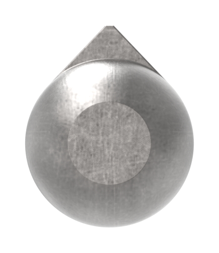 Anschweißband mit Messingring und -stift, Länge: 60mm