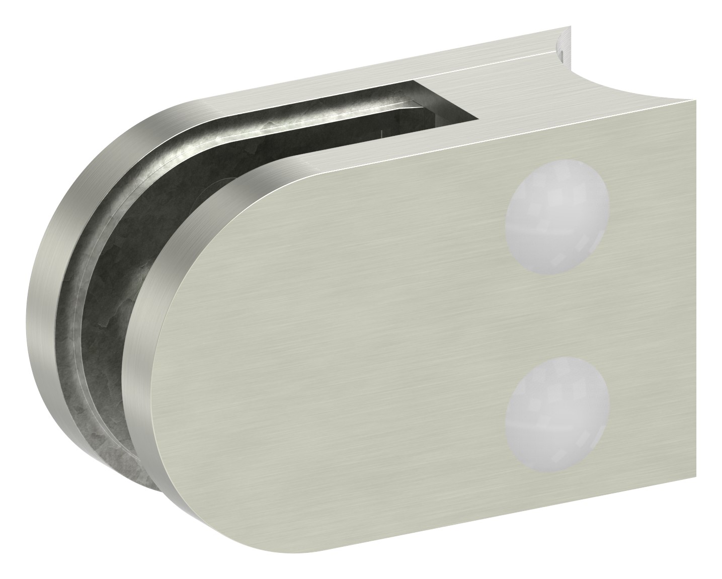 Glasklemme Mod. 12, Anschluss: 33,7mm, VA-Effekt Glasklemme Mod. 12, Anschluss: 33,7mm, VA-Effekt