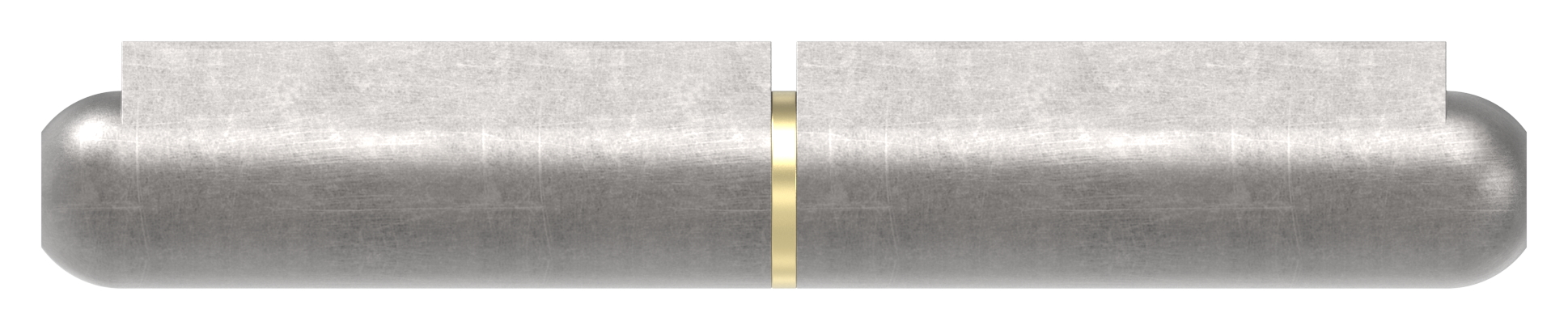 Anschweißband mit Messingring und -stift, Länge: 120mm