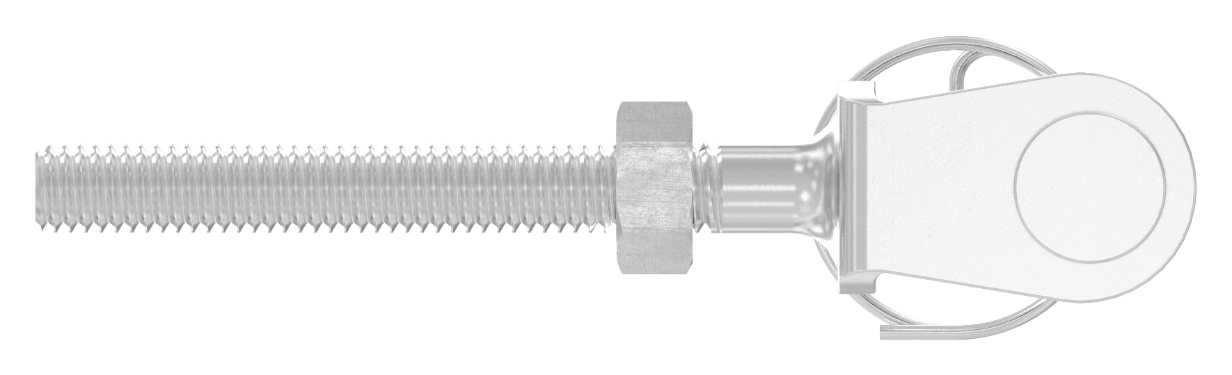 Gabelterminal mit Außengew. M6 rechts, V4A