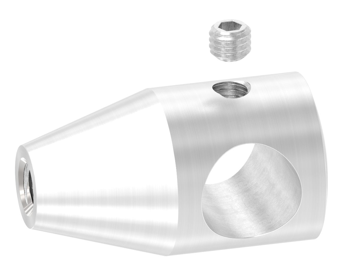 Querstabhalter mit Gewinde M6, Bohrung 12,2mm Bohrung, V2A