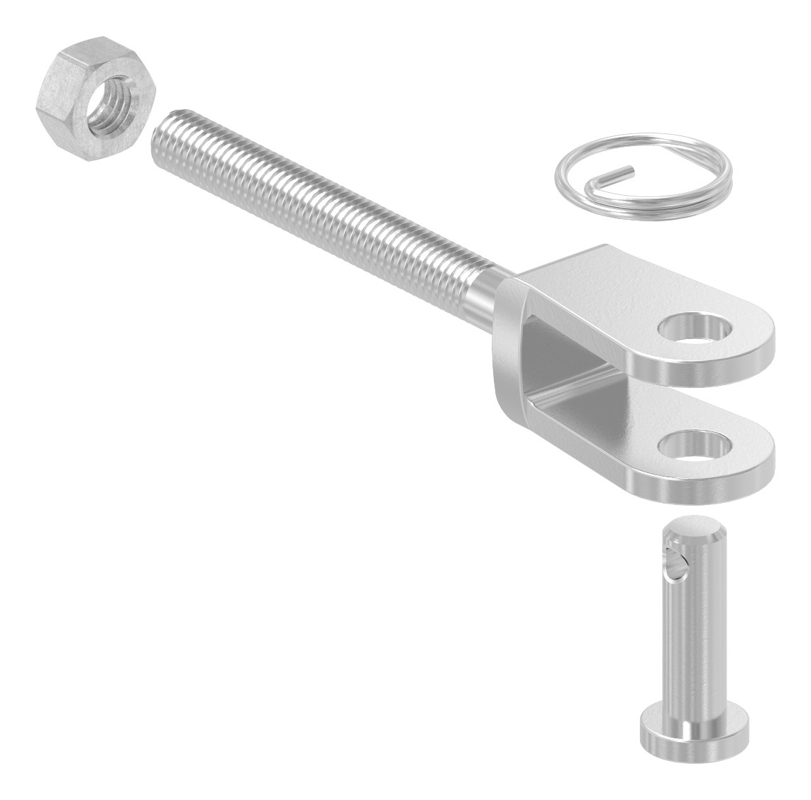 Gabelterminal mit Außengew. M5 links, V4A