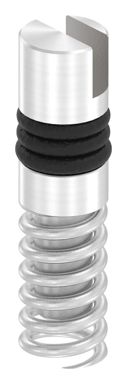 Plattenhalter federbelastet, mit Schlitz 3mm, V2A