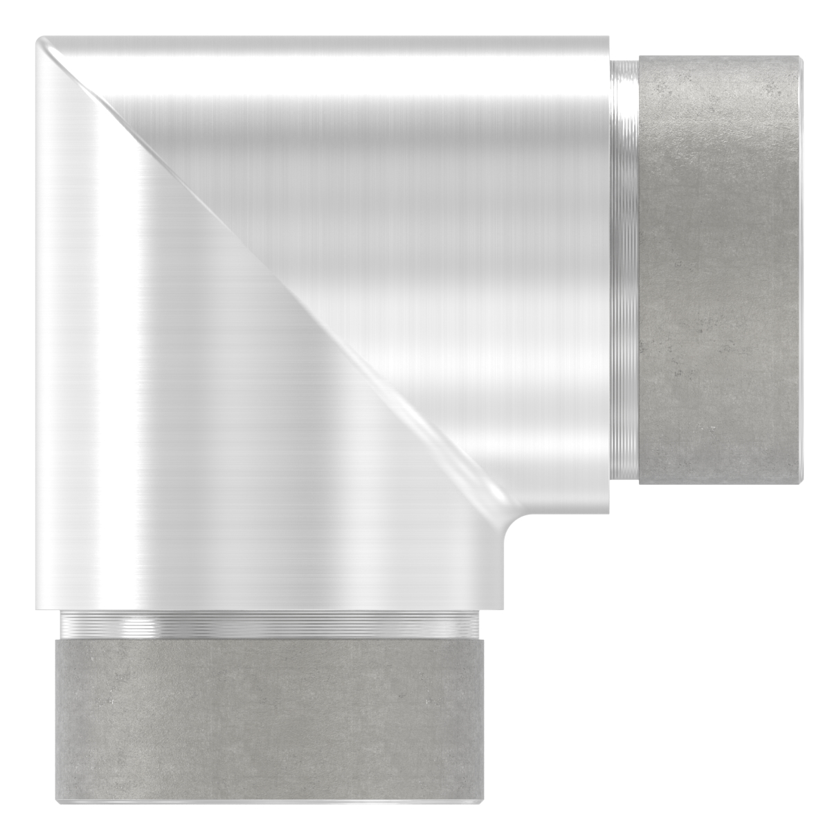 Eckstück 90° kurz, für Rohr 48,3 x 2,0mm, V2A