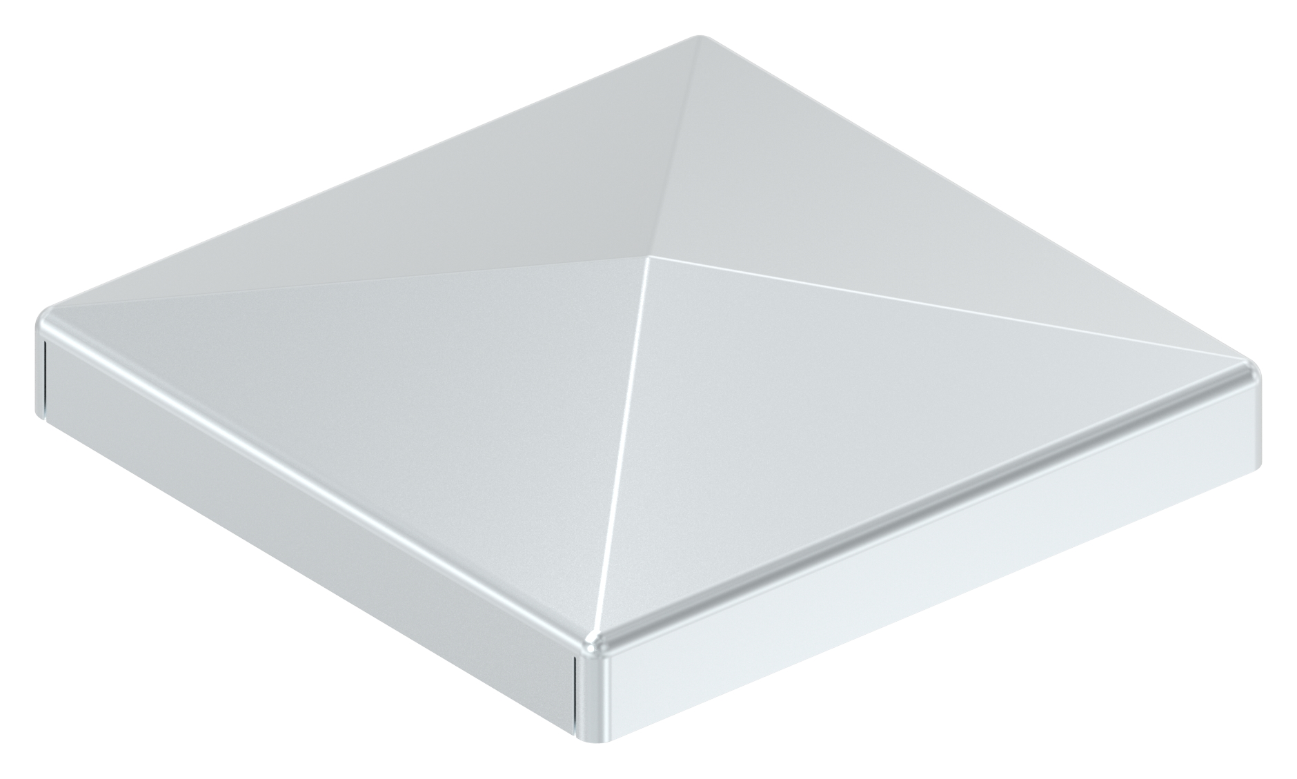 Pfeilerbedecker für Rohr 50x50mm, verzinkt