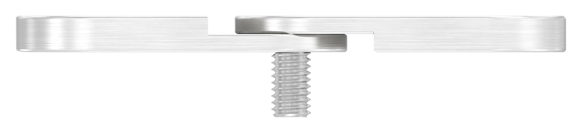 Handlaufanschlussplatte verstellbar, flach, V4A