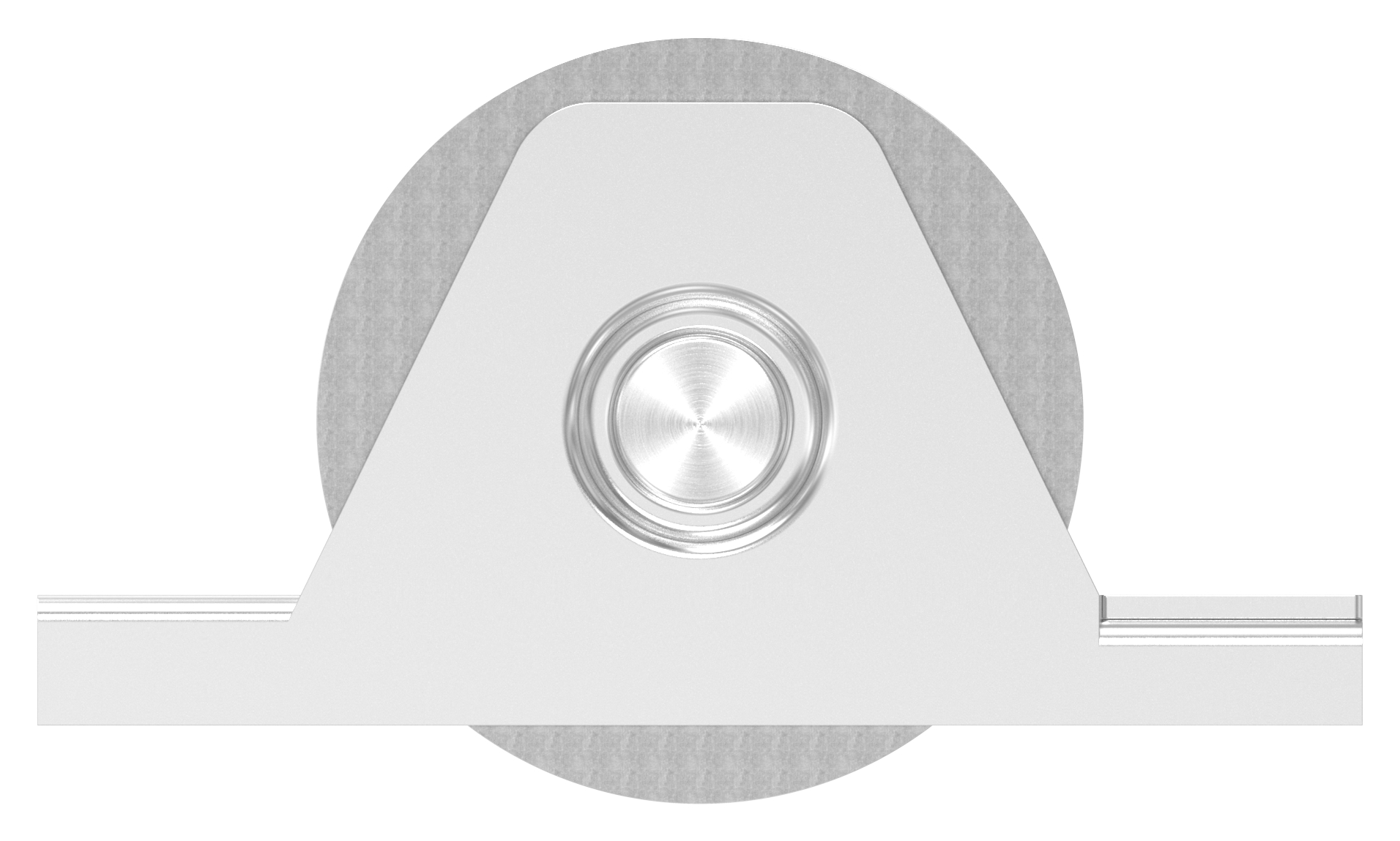 Schiebetorrolle Ø 90mm mit Rundrille Ø 20mm, V4A Schiebetorrolle Ø 90mm mit Rundrille Ø 20mm, V4A